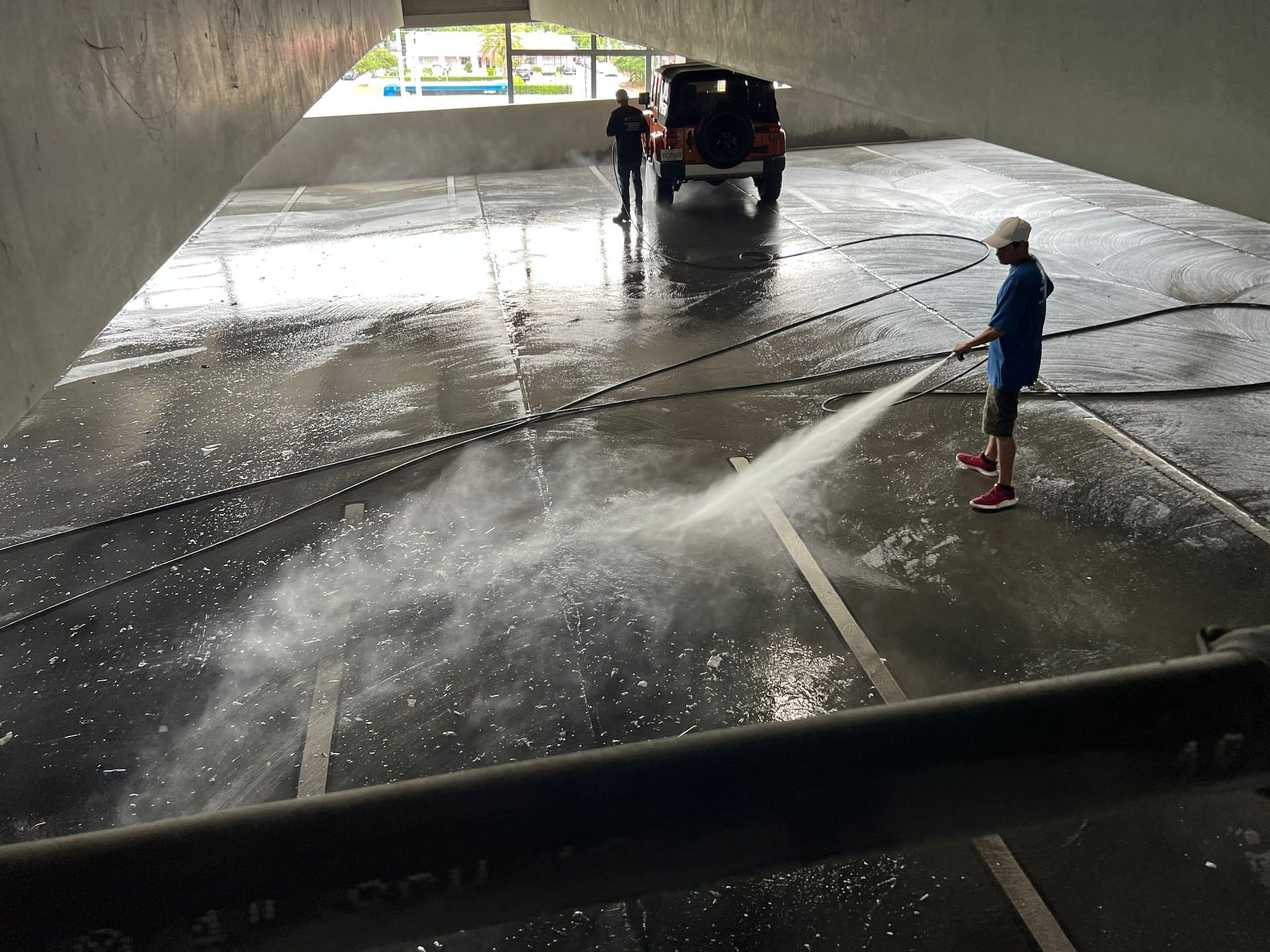 Commercial Pressure washing Parking Garages JBC Pressure Washings Inc.